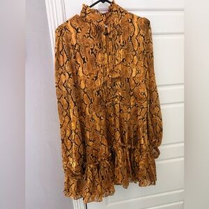 Buddy Love Snake Print Dress - Brown and Black